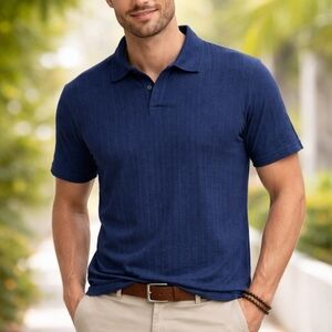 Elegant Blue Polo Shirt for Men